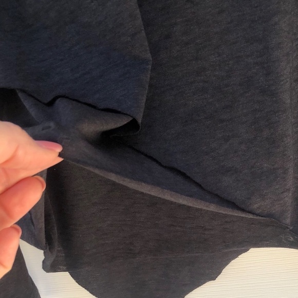 NWT ALLSAINTS Women's Daisy Tee Dark Night Tiered Hemline Pullover Sz. Small - Picture 6 of 13